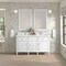 James Martin Vanities 60'' Double Vanity, Bright White w/ Single Hole 3 CM White Zeus Quartz Top & Backsplash 424-V60D-BW-1WZ - alternate 2